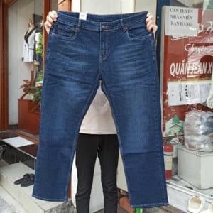 Quần jean big size wash đậm