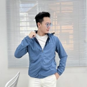 Áo khoác gió dù xanh