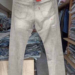 Quần jean ống suông xám bạc