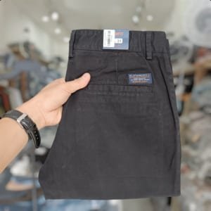 Quần kaki túi chéo superdry đen