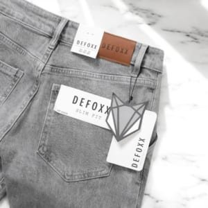 Quần jean túi chéo Defoxx xám