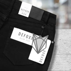 Quần jean Defoxx màu đen co giãn