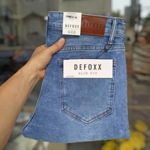 Quần jean Defoxx xanh sáng 241207