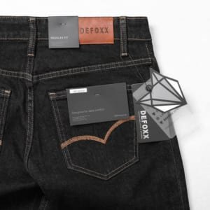 Quần Jean DEFOXX Ống Suông Đen Muối Tiêu