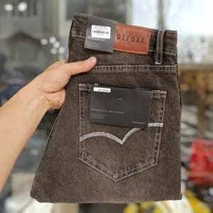 Quần jean ống suông Defoxx wash rêu
