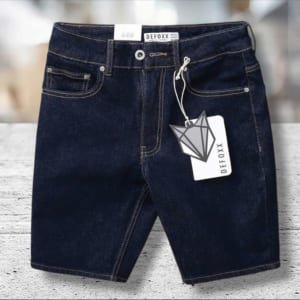 Quần short jean defoxx muối tiêu xanh