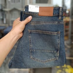 Quần jean BTM wash đậm rách