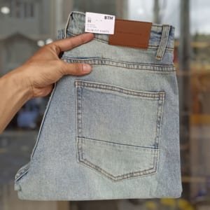 Quần jean BTM xanh wash bạc