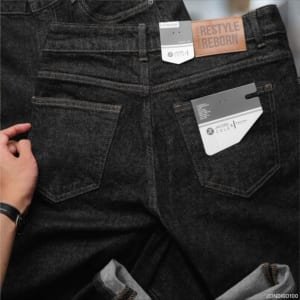 Quần jean Jacobs Cole đen indigo slim co giãn nhẹ