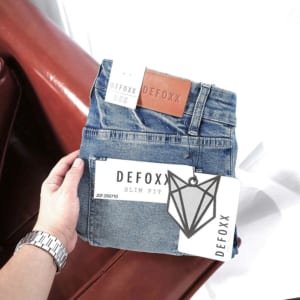 Quần jean Defoxx 250710 wash đá slimfit co giãn