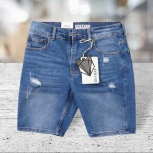 Quần short jean defoxx xanh rách